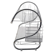 Kitchen Stainless Steel Dish Cup Drying Rack Holder 2-Tier Dish Rack Sink Drainer