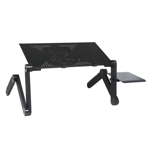 Adjustable Folding Laptop Notebook Desk + Cooling Fan Table Stand Bed Tray