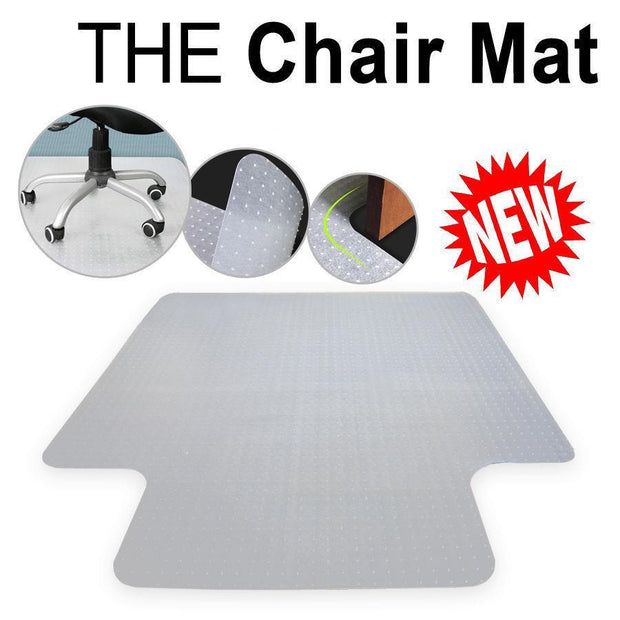 36" x 48" Home Office Chair Pvc Floor Mat with Lip for Carpet